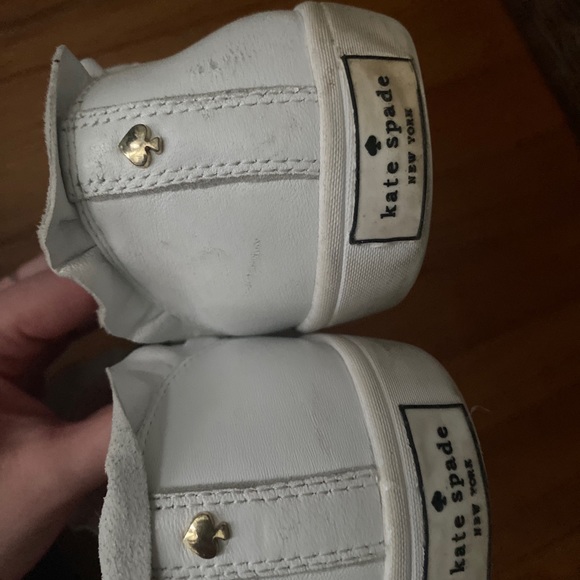 Kate Spade leather ruffle slip on sneakers 8.5 - Picture 2 of 4